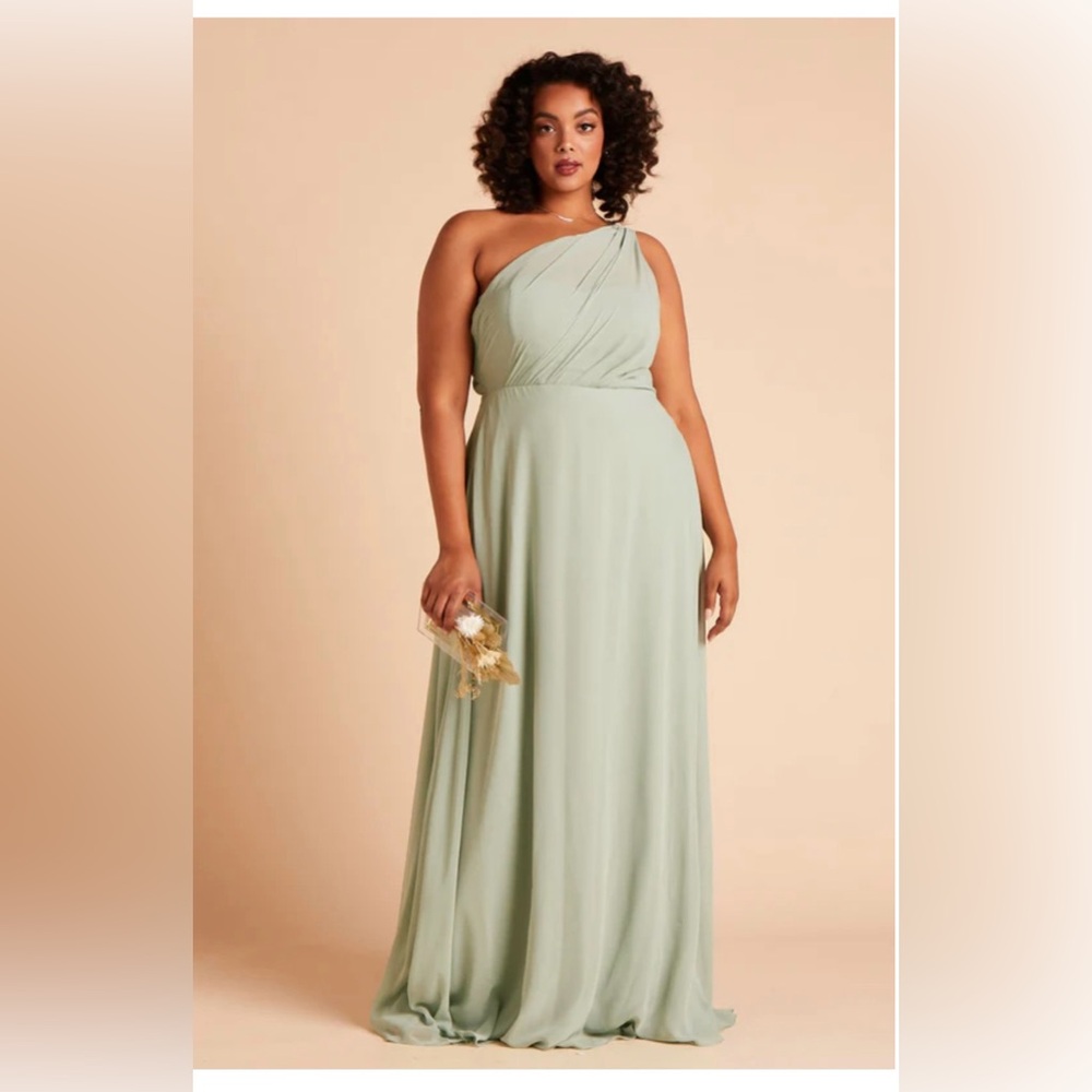 Birdy Grey Kira Chiffon Dress in Sage Green Bridesmaid